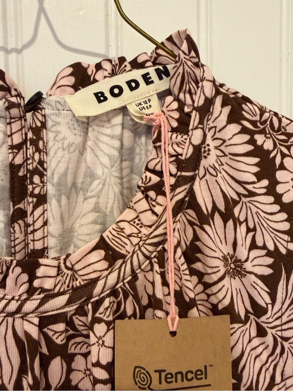Boden Blush Floral Maxi Skirt with Brown Floral Print - Picture 3 of 3